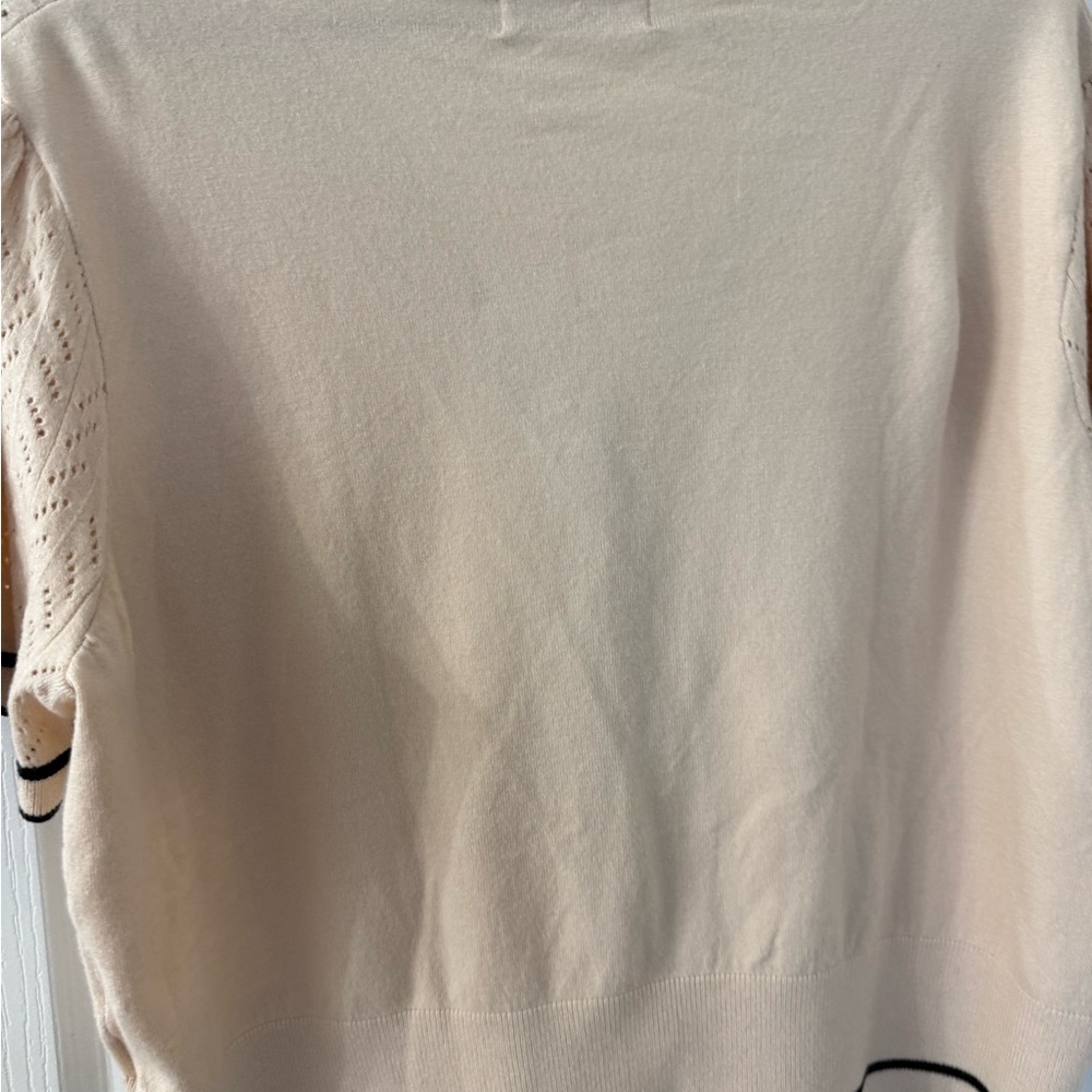 Grace Karin Cream Cardigan with Black Edging - Picture 3 of 5